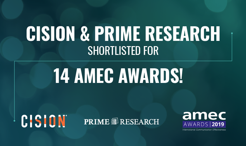 Cision secure most nominations for 2019 AMEC Awards